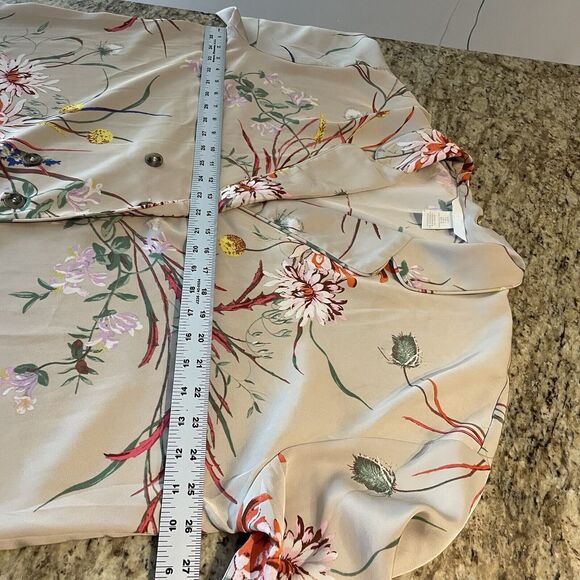 y2k style oversized H&M bohemian floral print kimono blazer size large - Picture 9 of 10